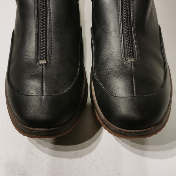 Merrell Dry Black Leather 200 Gram Insulated Winter Boots Women's Sz 9 Front Zip - Picture 4 of 10